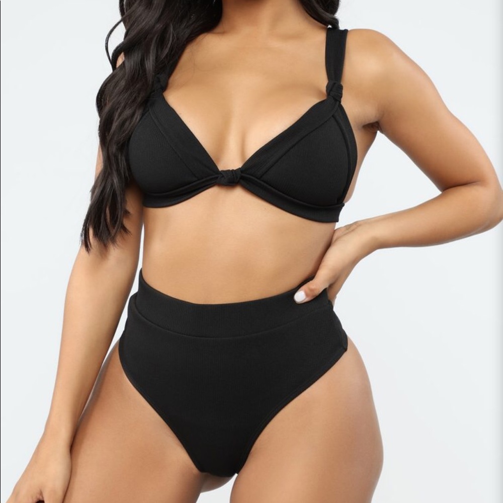 Fashion Nova Black Bikini Set